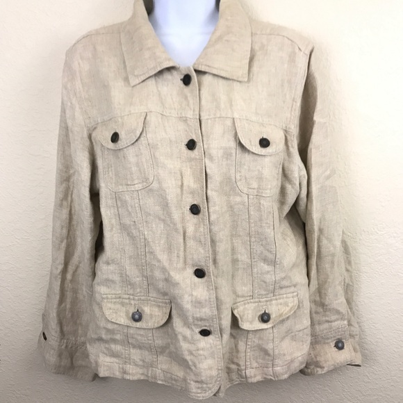 J. Jill Jackets & Blazers - J.jill | linen utility blazer jacket